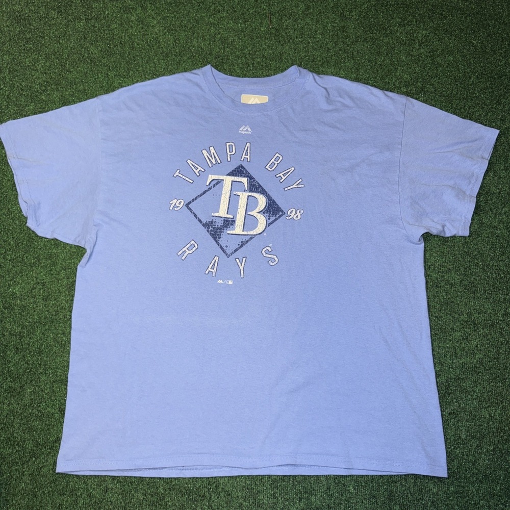 Fanatics Tampa Bay Rays Blue T Shirt Men's Size 2XL W36